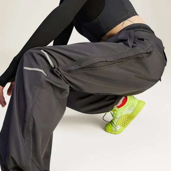 adidas by Stella McCartney Woven Track Pants Size M Womens Black JI5248 Baggy - Picture 5 of 12